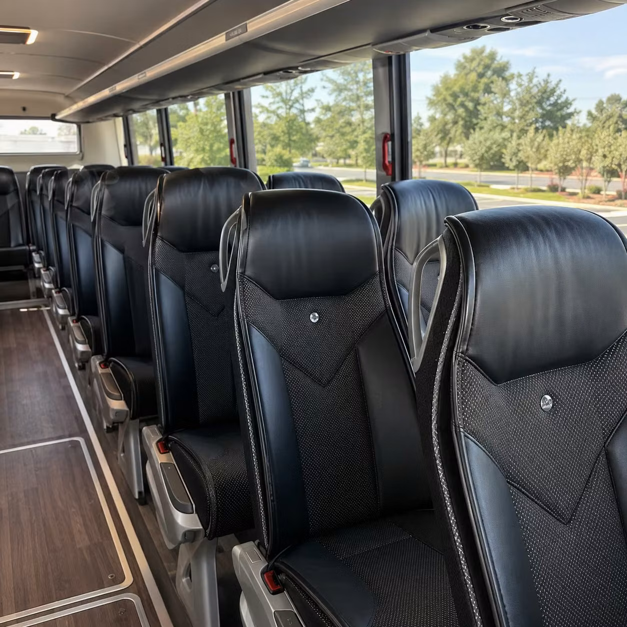 56 passenger charter bus interior